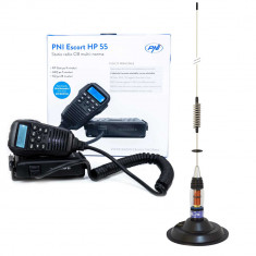 Pachet Statie radio CB PNI Escort HP 55 ASQ cu Antena CB PNI ML70 si baza magnetica 145 mm inclusa foto