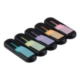 Set de Index Adeziv din Plastic, 125 de Bucăți, Culori Pastel, Cutie de Plastic, CMCLASS