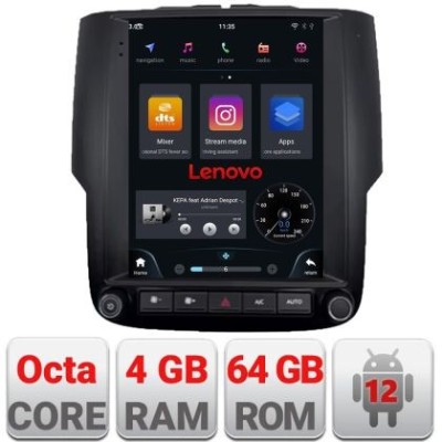 Navigatie Dodge Ram 2013-2018 Lenovo Tesla Qled 9.7&amp;quot; Octacore Qualcomm 8 Gb RAM 128Gb Hdd 4G DSP profesional Carplay Android Auto 360 camere Bluetooth foto