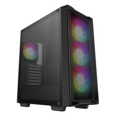 Carcasa deepcool cc560 mesh v2 mid tower negru tempered glass sloturi expansiune 7 drive bays: