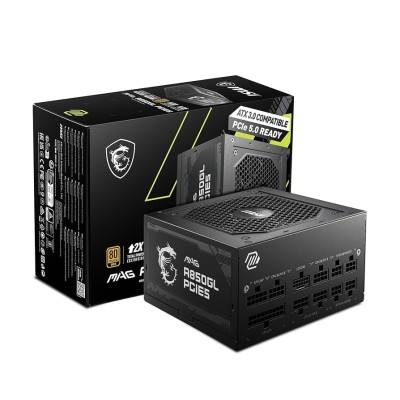 Sursa modulara Gaming MSI, MAG A850GL, PCI5, 80+ Gold, 850W, 306-7ZP8A11-CE0 foto