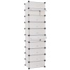 VidaXL Organizator de pantofi interconectat, 10 compartimente, alb