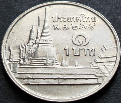 Moneda 1 BAHT - THAILANDA, anul 2001 *cod 3974 = A.UNC foto