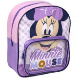Rucsac Minnie Mouse cu buzunar transparent, 25x30x12 cm, Cerda