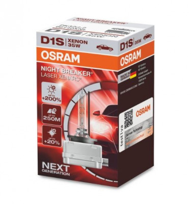 Bec Xenon Osram D1S Xenarc Night Breaker Unlimited (+ 200% lumina) 4500K 85V 35W 66140XNL foto