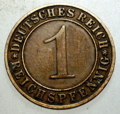 1.458 GERMANIA WEIMAR 1 REICHSPFENNIG 1933 F foto