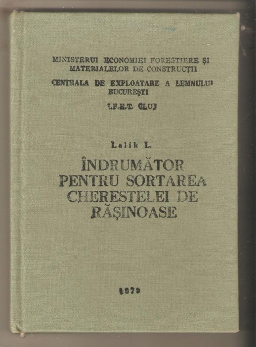 Indrumator pentru sortarea cherestelei de rasinoase