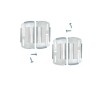 Set 4 suporti numar inmatriculare superslim transparent, OMC