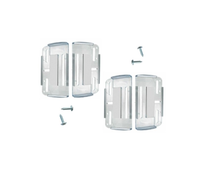 Set 4 suporti numar inmatriculare superslim transparent, OMC