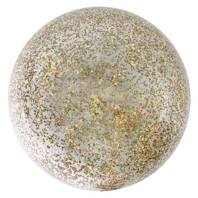 Balon Petrecere, Latex, Transparent, Dimensiune 46 cm, Confeti Aurii Stele foto