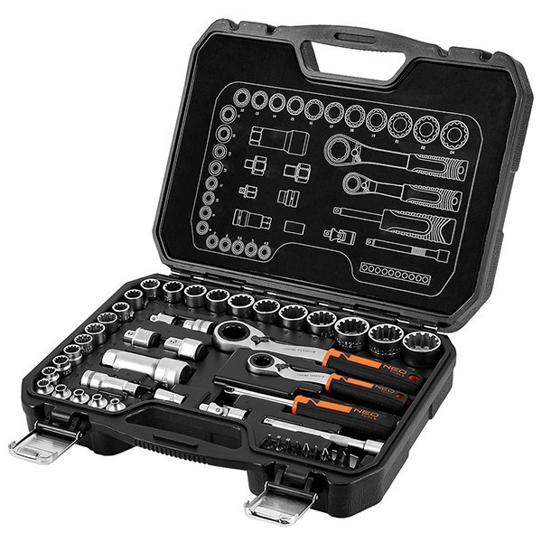 Trusa de scule 1/4&rdquo;-3/8&rdquo;- 46 piese NEO TOOLS 10-019 HardWork ToolsRange