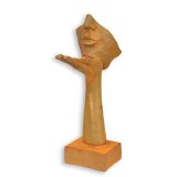 Sarut-statueta din fonta antik rusty RC-103
