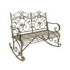 Banca Balansoar Gradina Fier Forjat Antik Brown 2 Locuri 136cm