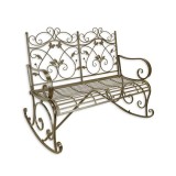 Banca balansoar pentru gradina din fier forjat antik brown RZ-5