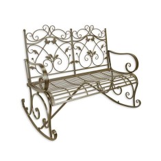 Banca balansoar pentru gradina din fier forjat antik brown RZ-5
