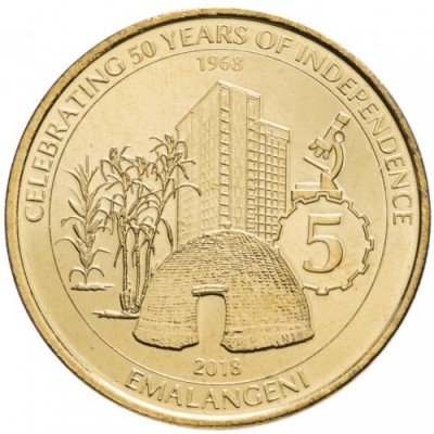 Swaziland 5 Emalangeni 2018 - (Golden Jubilee) , 27 mm, KM-73 UNC !!! foto