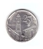 Moneda Cuba 25 centavos 2000, stare foarte buna, cu eroare, matrita crapata, America Centrala si de Sud, Fier