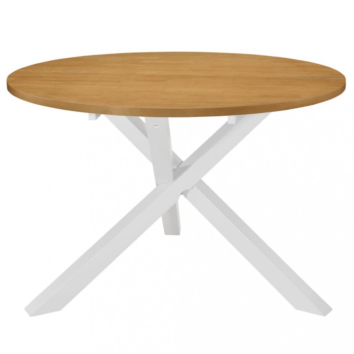vidaXL Masă de bucătărie, alb, 120 x 75 cm, MDF 247631