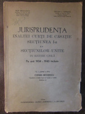 JURISPRUDENTA INALTEI CURTI DE CASATIE 1934-1943 foto