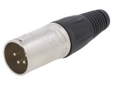 Mufă XLR 4-Pin Tată Metalică pentru Cablu, CLIFF