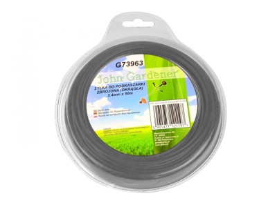 Fir taiere pentru masini de tuns iarba, rotunda, din plastic otelit, 2.4mm x 50m, GEKO G73963 foto