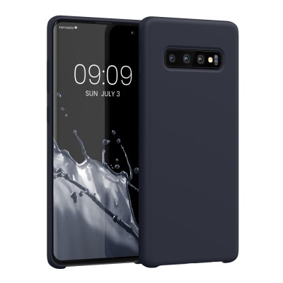 Husa Kwmobile pentru Samsung Galaxy S10 Plus, Silicon, Albastru, 49028.186 foto