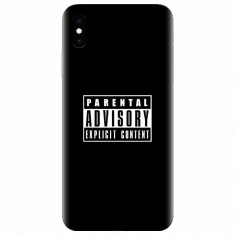 Husa silicon pentru Apple Iphone X, Parental Advisory