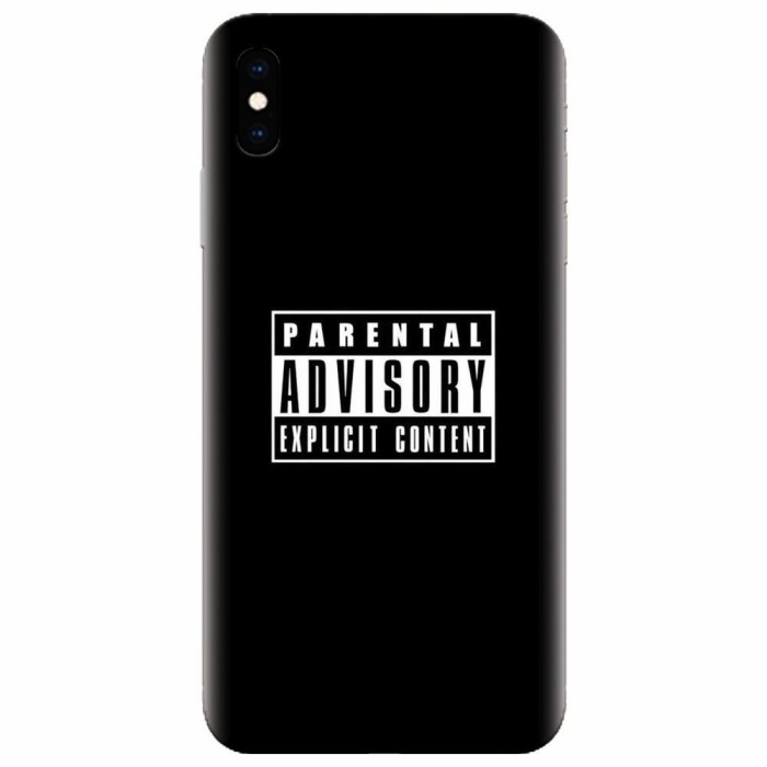 Husa silicon pentru Apple Iphone XS Max, Parental Advisory