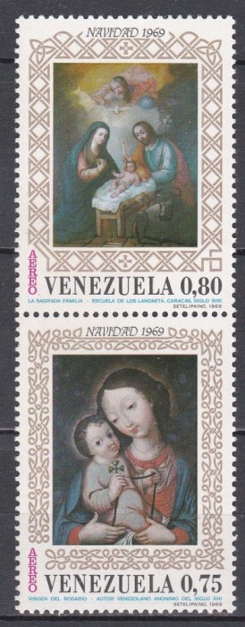Venezuela 1969 - Pictură - Școala venețiană și Școala Landaeta, Caracas, MNH