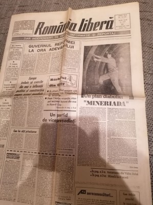 Ziar Romania Libera - Joi 28 Februarie 1991 foto