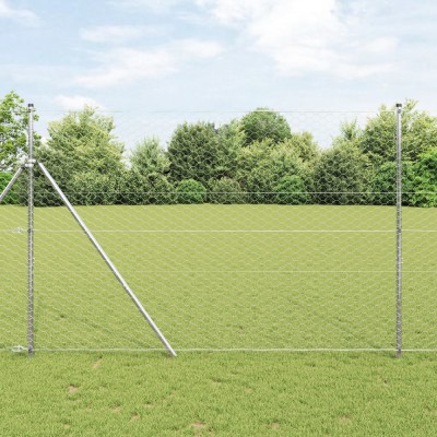 Gard Hexagonal vidaXL 1.6x10 m Oțel Galvanizat foto