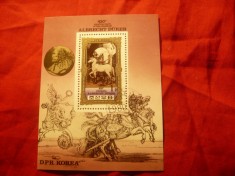 2 Colite - Pictura - 450 Ani A.Durer 1980 Coreea de Nord , stampilate