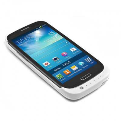 Baterie externa Nemo, Compatibil cu Samsung Galaxy S3, 3200 mAh, Alb foto