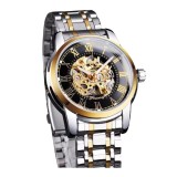 Ceas Bărbați Forsining 349 Argintiu-Auriu Mecanic &ndash; Design Luxury, Funcții Multiple, Rezistent la Apă 3ATM