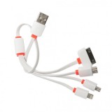 Cablu Incarcare 4in1 USB la Micro USB, Micro USB 3, Iphone si Lightning