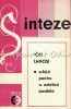 Sinteze. Schita Pentru O Estetica Posibila - Ion Ianosi - Tiraj: 5300 Exemplare