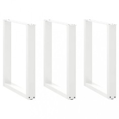 vidaXL Picioare de masa in forma de U, 3 buc., alb, 70x(72-73) cm, o?el foto