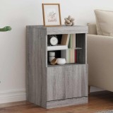 VidaXL Servantă cu lumini LED, gri sonoma, 41x37x67 cm