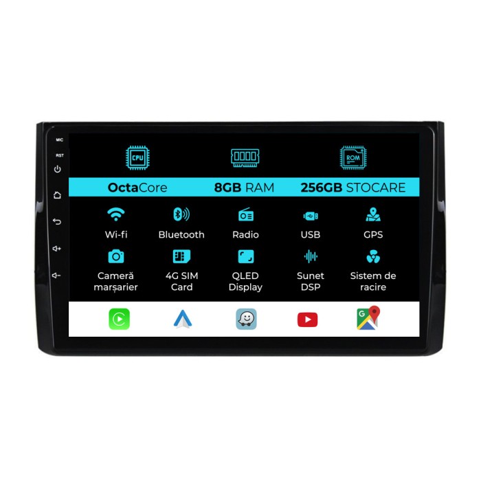 Navigatie Dedicata Skoda Kodiaq (2016-2024), 10Inch, 8Gb Ram, 256Gb Stocare, Carplay