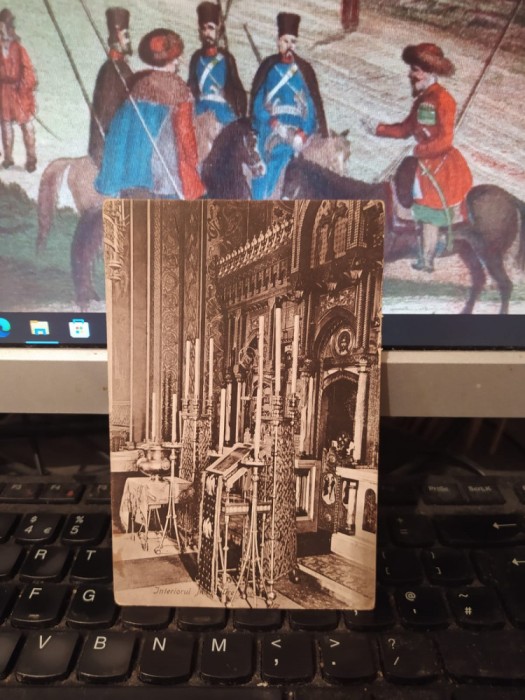 Curtea de Argeș, Interiorul Monăstirei, Vedere spre altar, circa 1920, 205