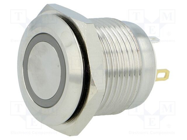 Comutator anti-vandalism ONPOW SPST-NO 2A 36V IP65 roșu LED