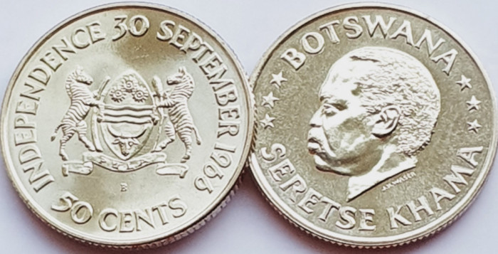 674 Botswana 50 cents 1966 Independence km 1 UNC argint