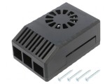 Carcasă ABS neagră pentru Raspberry Pi 4 B - 62mm