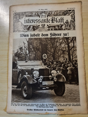 revista nazista austria martie 1938-foto adolf hitler,gobbels,goring,germania foto