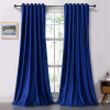 Set draperii soft cu rejansa transparenta cu ate pentru galerie, Super, 250x210 cm, densitate 200 g/mp, Albastru, 2 buc