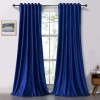 Set draperii soft cu rejansa transparenta cu ate pentru galerie, Super, 200x230 cm, densitate 200 g/mp, Albastru, 2 buc