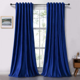 Set draperii soft cu rejansa transparenta cu ate pentru galerie, Super, 200x240 cm, densitate 200 g/mp, Albastru, 2 buc