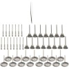Set 45 perii de curatare Crifoom, 3 forme, inox, argintiu