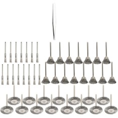 Set 45 perii de curatare Crifoom, 3 forme, inox, argintiu