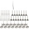 Set 45 perii de curatare Crifoom, 3 forme, inox, argintiu